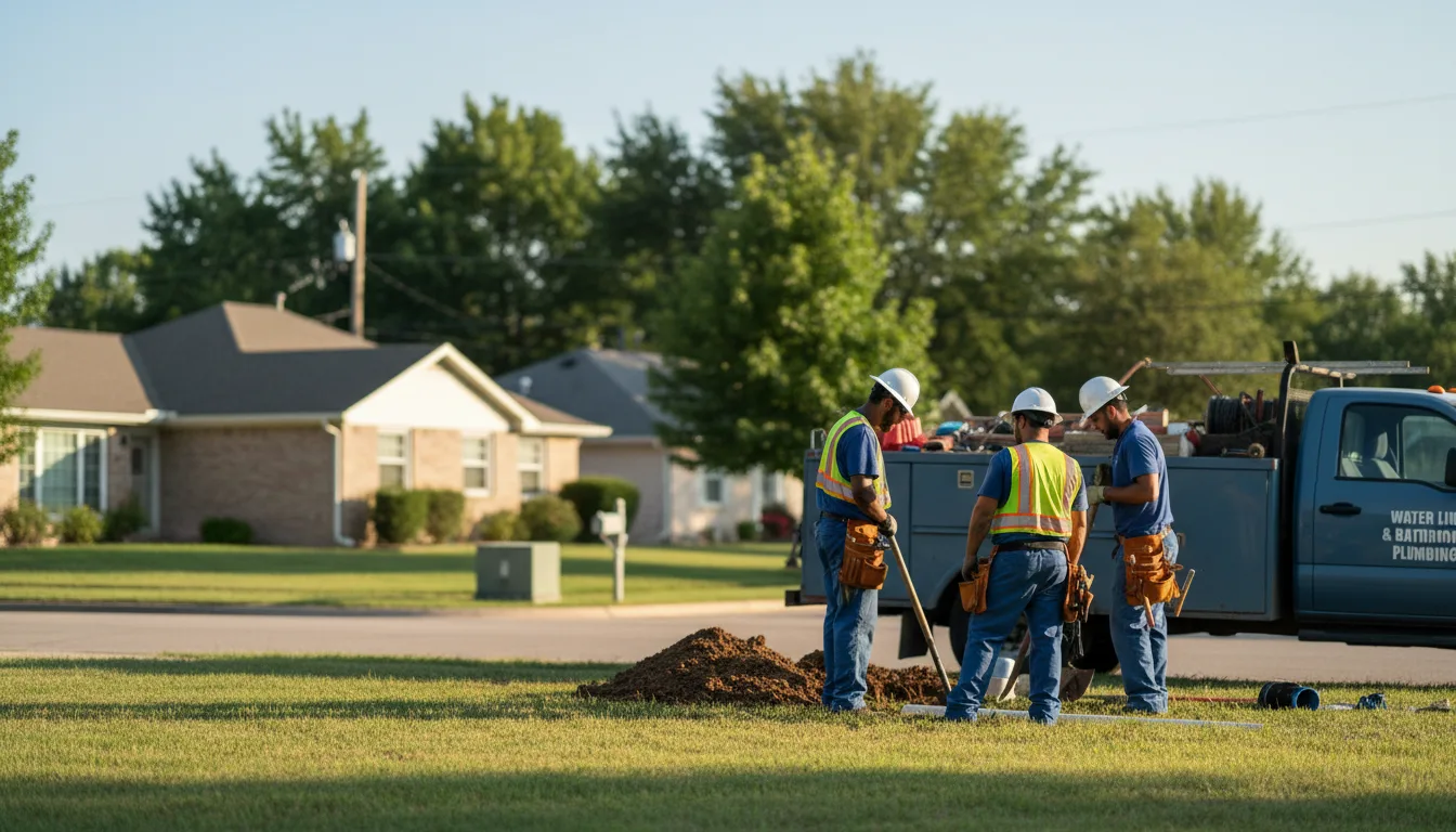 Residential water line and bathroom plumbing service in Steele, AL